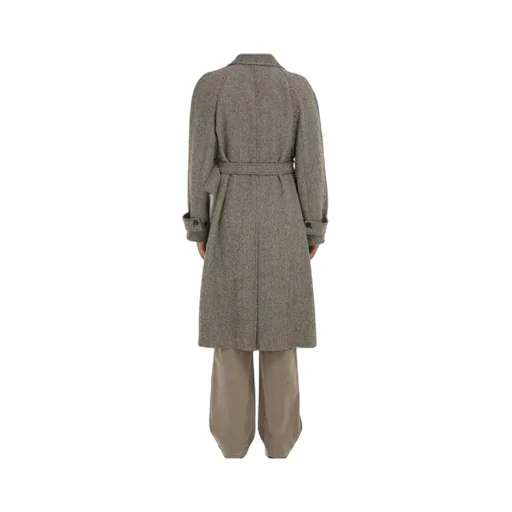 Single-Breasted Chevron Coat