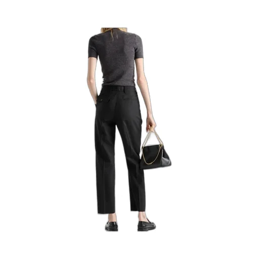 Pendant-Embellishment Short-Sleeve Sweater
