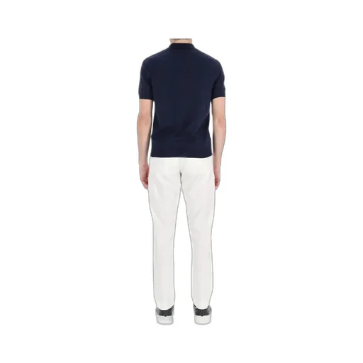 Short-Sleeved Polo With Diamond Pattern