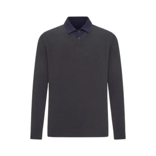 Cotton-Piquet Contrast-Collar Polo Shirt