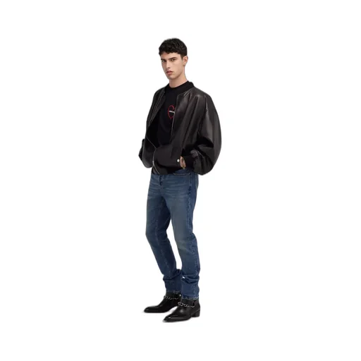 Heart-Embroidered Cotton T-Shirt