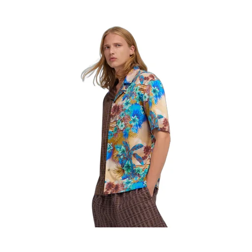 Monogram-Print Panelled Shirt