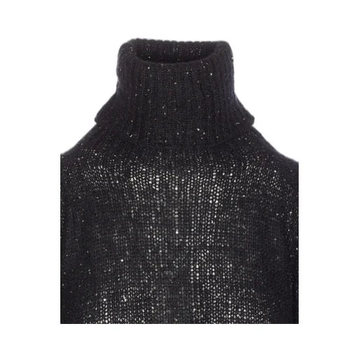 Sequined Turtleneck Sweater