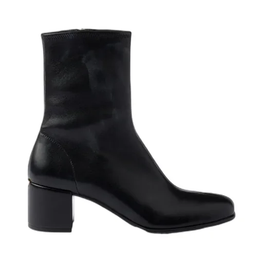 Stretch Nappa Leather Booties
