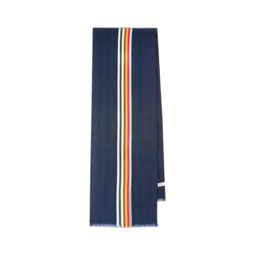 Stripe Detailed Frayed Edge Scarf