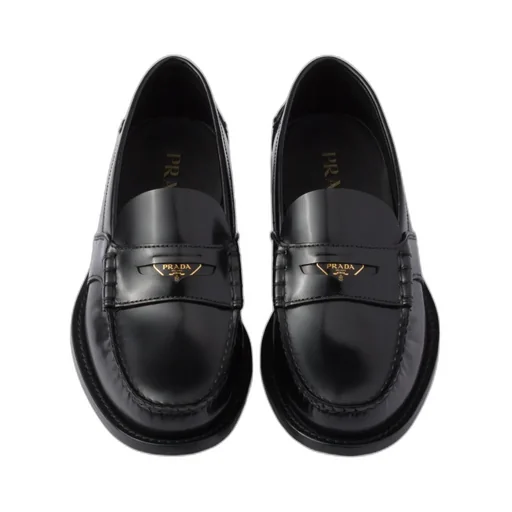 Brushed Leather Loafers