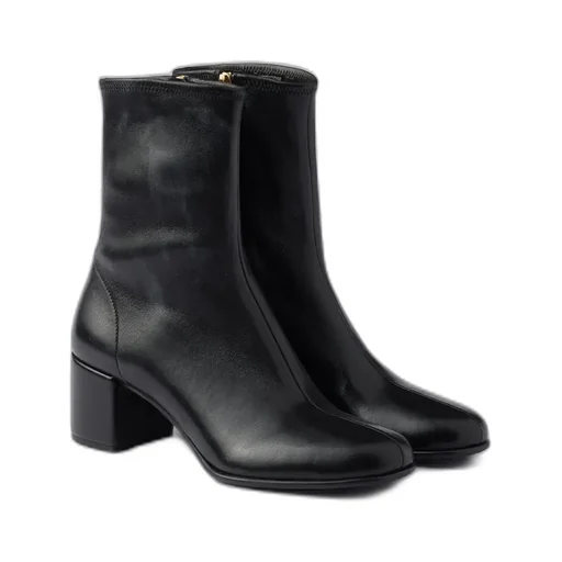 Stretch Nappa Leather Booties