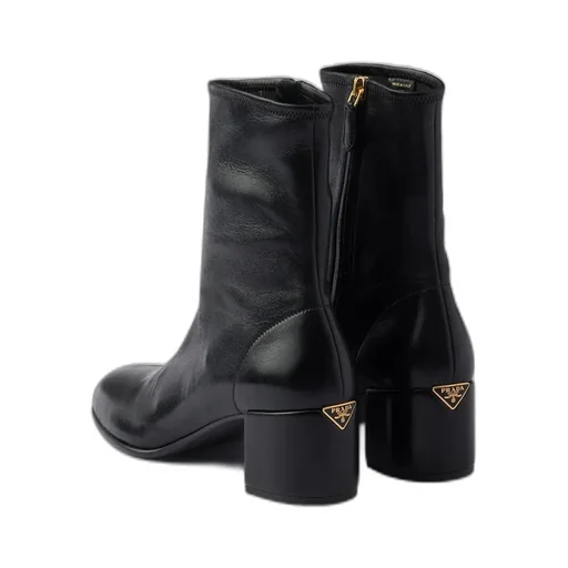 Stretch Nappa Leather Booties