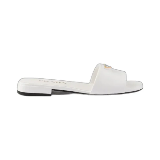 Logo Plaque Open Toe Slides