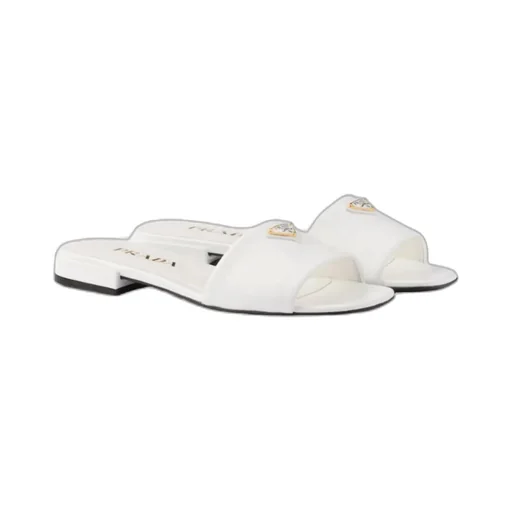 Logo Plaque Open Toe Slides