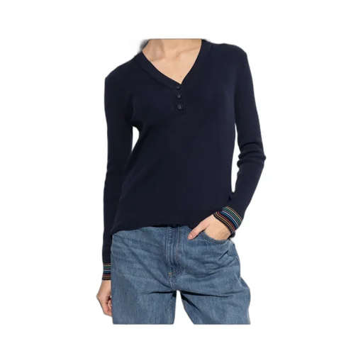 V-Neck Buttoned Jumper