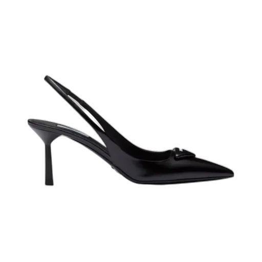 Slingback Pumps With Pointed Buckle