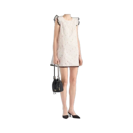 Floral Print Cotton Batiste Mini Dress
