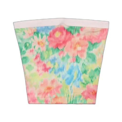 Floral Printed Ribbed Top