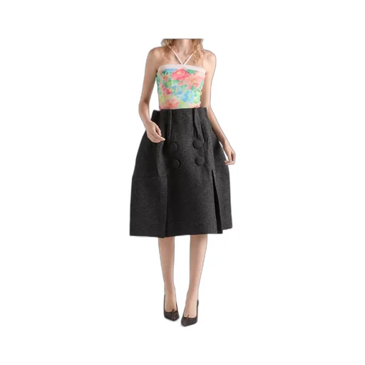 Floral Printed Ribbed Top