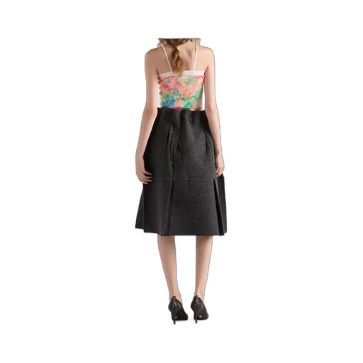 Floral Printed Ribbed Top