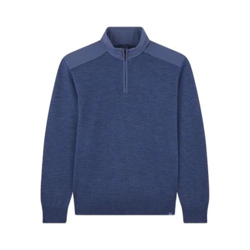 Half-Zip Sweater In Soft Cool Touch Wool With Typhoon® Re-4X4 Stretch Details