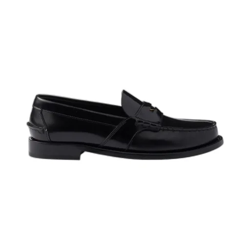 Brushed Leather Loafers