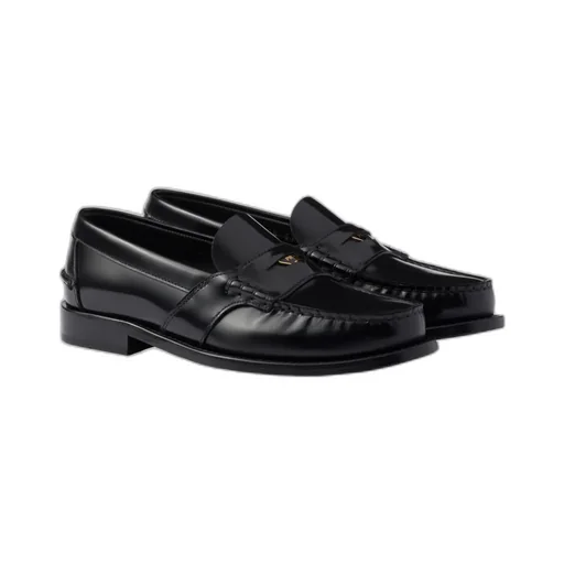 Brushed Leather Loafers