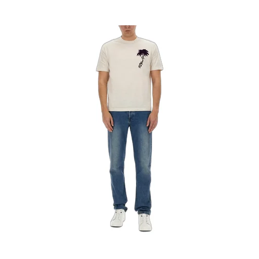 Palm Tree Print Crewneck T-Shirt