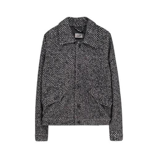 Herringbone Buttoned Jacket