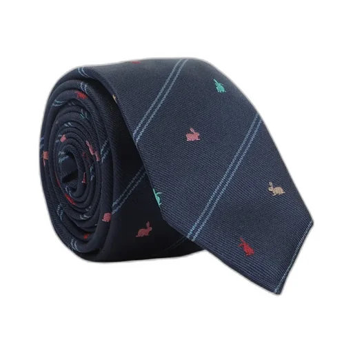 Rabbit Embroidered Tie