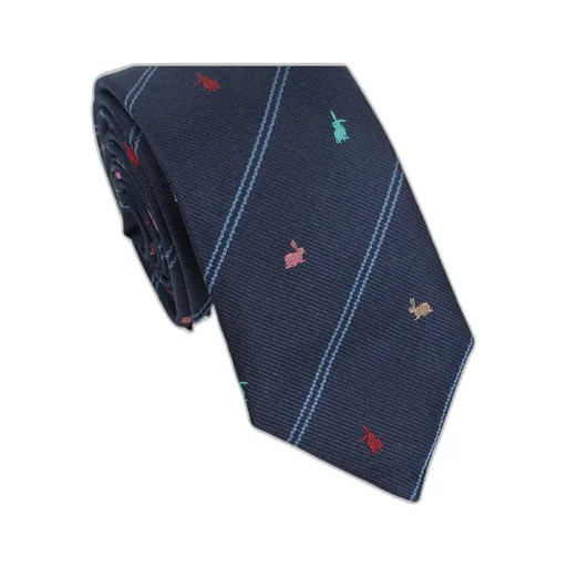 Rabbit Embroidered Tie
