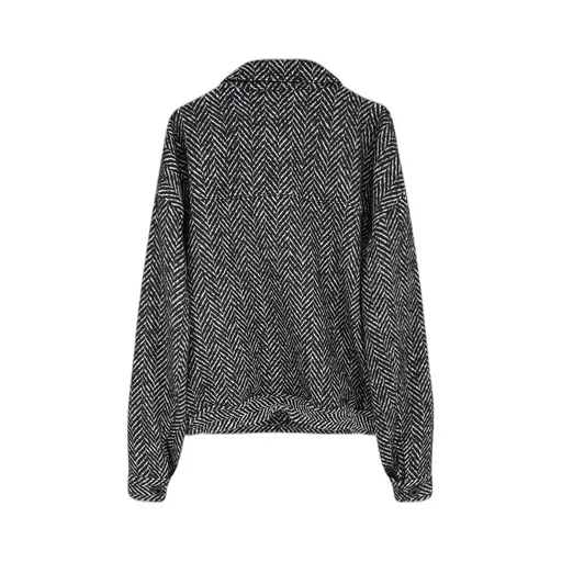 Herringbone Buttoned Jacket