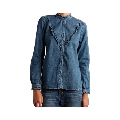 Long-Sleeved Denim Shirt
