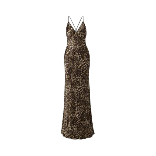 Ira Leopard-Print Silk-Charmeuse Gown