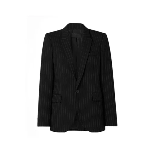 Anabel Pinstriped Wool-Blend Twill Blazer