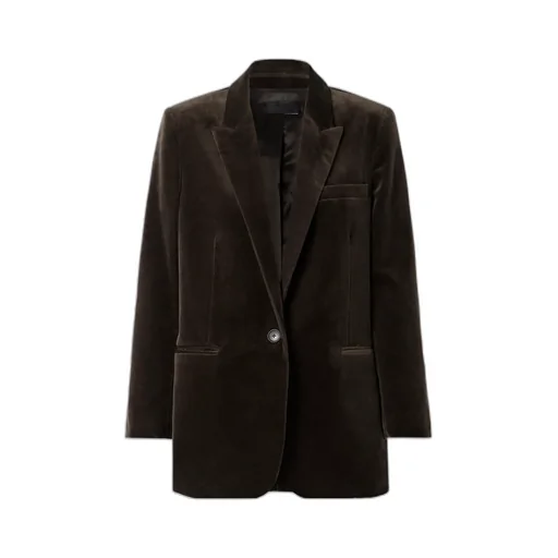Diane Cotton-Blend Velvet Blazer