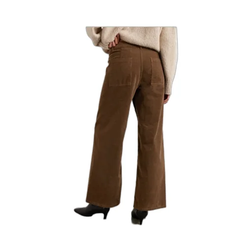 Megan Cotton-Blend Corduroy Wide-Leg Pants