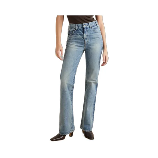 Flared-Cut Leg Jeans
