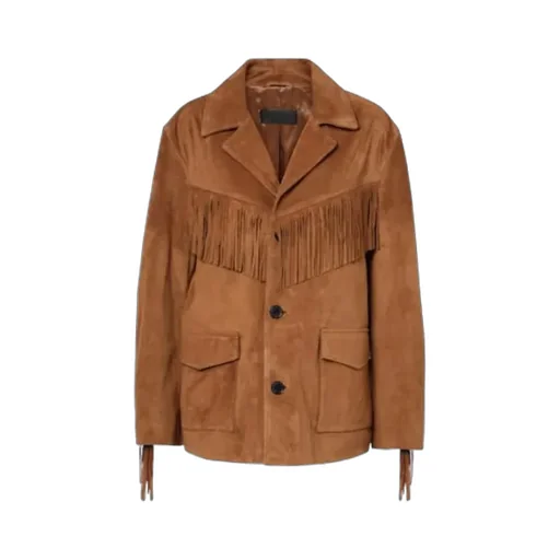 Maelle Fringed Suede Jacket