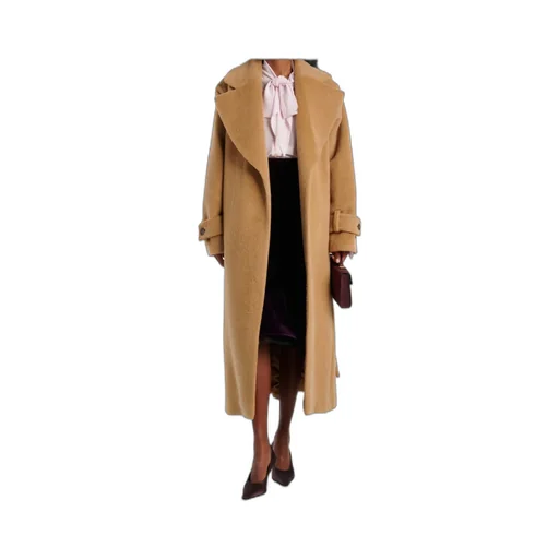 Belted Alpaca And Wool Wrap Coat