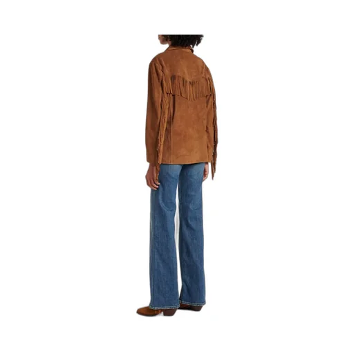 Maelle Fringed Suede Jacket