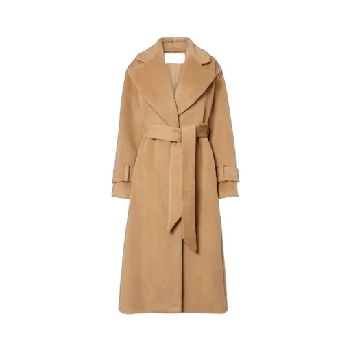 Belted Alpaca And Wool Wrap Coat