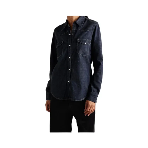 Long-Sleeved Denim Shirt