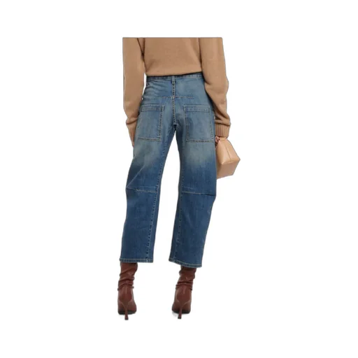 Mid-Rise Denim Trousers