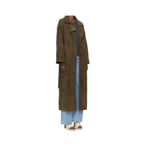 Althea Belted Suede Coat