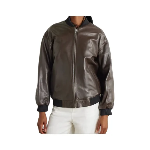 Marly Leather Bomber Jacket