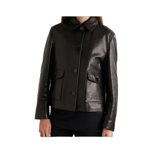 Louise Leather Shirt Jacket