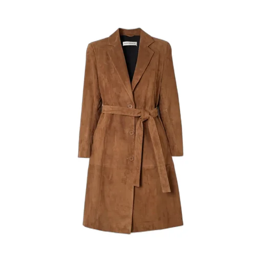 Vesper Belted Suede Coat