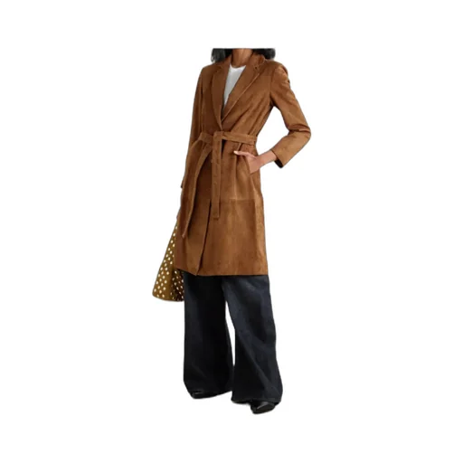 Vesper Belted Suede Coat