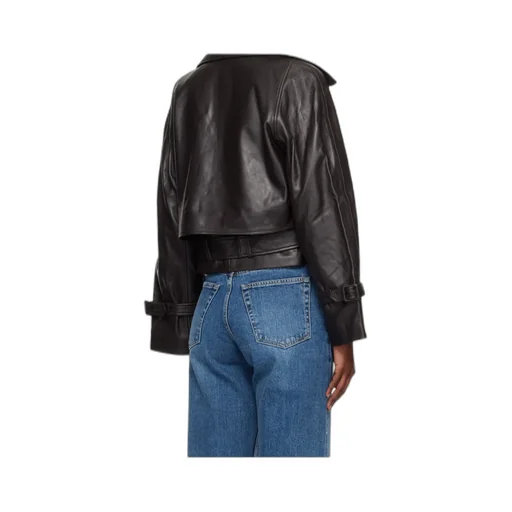 Hatti Cropped Leather Jacket