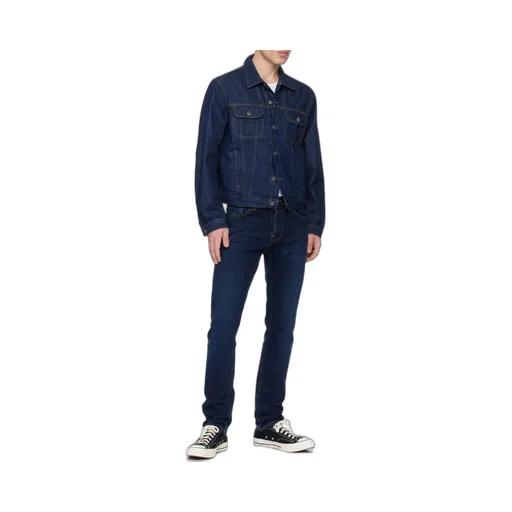 Lapel Long-Sleeved Denim Jacket