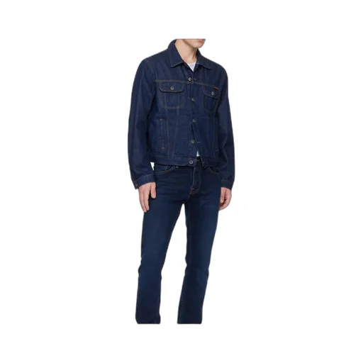 Lapel Long-Sleeved Denim Jacket