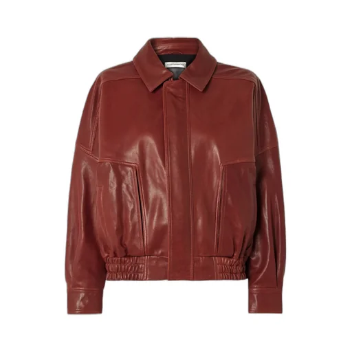 Dalma Paneled Leather Bomber Jacket