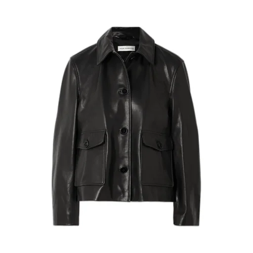 Louise Leather Shirt Jacket